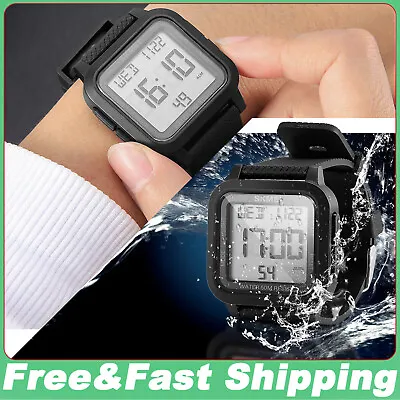 Fashion Men's Sports Watch LED Large Digital Waterproof Multifunction Wristwatch • $10.79