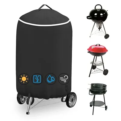 22  Charcoal Grill Cover Weber Grill Kettle BBQ Cover With Reflective Strip • $15.19