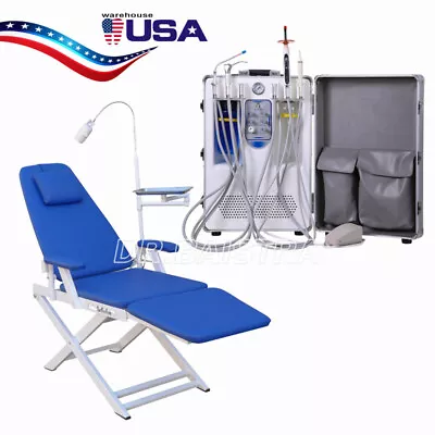 Dental Portable Mobile Delivery Unit Suction Rolling Case 4H Compressor /Chair • $367.99