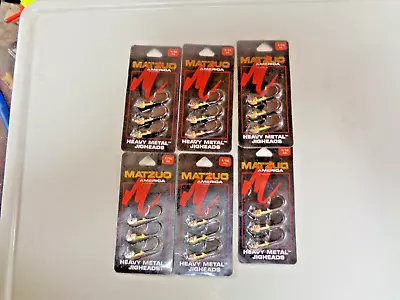 SIX Cards-Matzuo Heavy Metal Jig Heads 1/16 OZ MMJ16-BT • $6.99