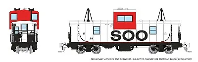 Rapido N Scale 510042 Wide Vision Caboose SOO Line #45 New! • $52.85