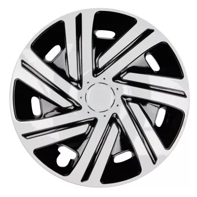 4x Premium Design Hubcaps Painted 14 Inch Cyrkon Black White • $140.71