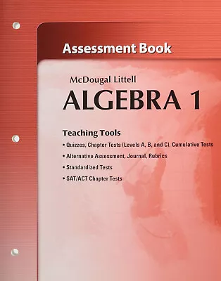 McDougal Littell Algebra 1: Assessment Book (Holt McDougal Larson Algebra 1) • $59.99