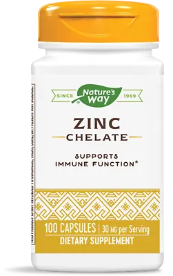 Nature's Way Zinc Chelate 30mg 100 Capsules | Skin Hair Bones Immune Supplement • £13.95