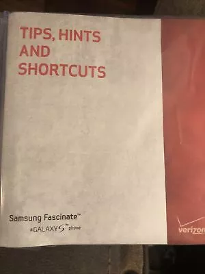 Booklet Samsung Galaxy S Fascinate Shortcuts Manual Tips Hints NEW In Package • $7.60