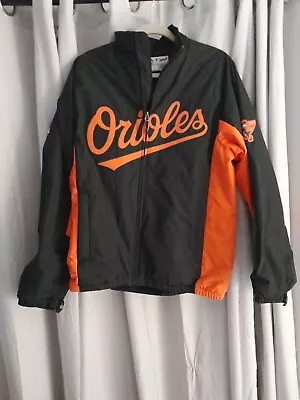 Baltimore Orioles Majestic Jacket MLB Size Medium Dugout Baseball Zip Up • $20