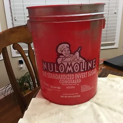 Vintage NULOMOLINE Invert Sugar 5 Gallon Bucket With Handle For. Bakeries • $69