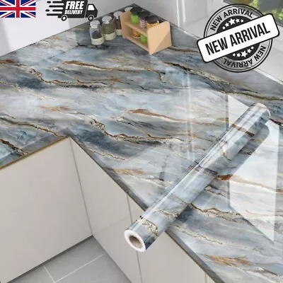 Self Adhesive Kitchen Worktop Covering Vinyl Wrap Cupboard Door Marble Stickers • £11.99