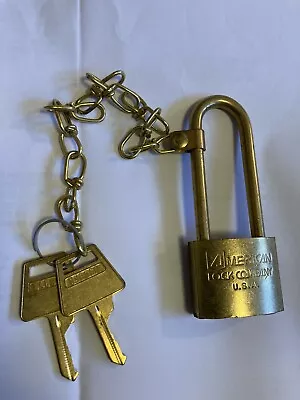 US Military Padlock Army Airforce Navy. New 2 Keys And Box • £29