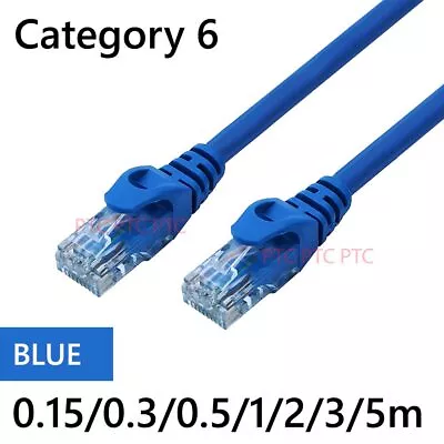 Cat 6 0.15m 0.3m 0.5m 1m 2m 3m 5m RJ45 UTP Ethernet Network Lan Cable Patch Lead • $3.95