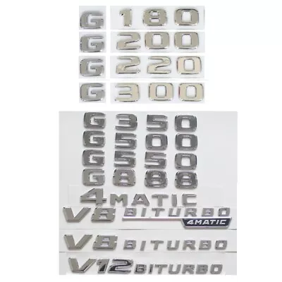 Chrome Trunk Emblems G300 G320 G350 G400 G450 G500 G550 4MATIC For Mercedes Benz • $13.60