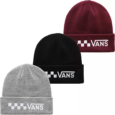 Vans Mens Trekker Knitted Large Logo Warm Winter Outdoor Beanie Hat • £21