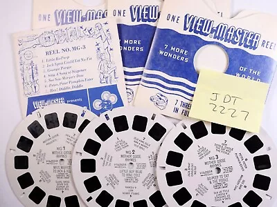 View-Master Mother Goose Rhymes - 3-reel Set MG 1-3 • $9.95