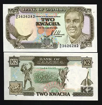 $19.99 • Buy Zambia 20 Kwacha P-29 ND 1989 Zambian RHINO Fish Eagle UNC World Currency Money