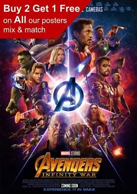 Marvel Avengers Infinity War Imax Movie Poster A5 A4 A3 A2 A1 • £1.49