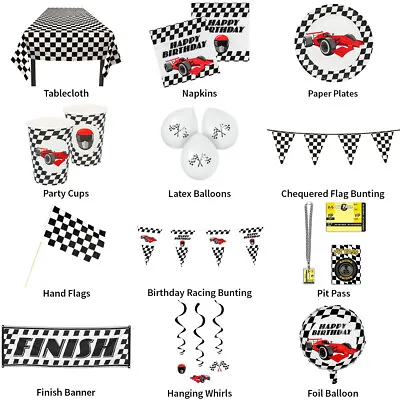 Formula Racing Car  Happy Birthday  Decorations - Partyware Complete Selection • £7.79