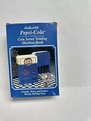Pepsi Cola Coin Sorter Bank W/Original Box & Packaging 1996 Vintage • $18.99