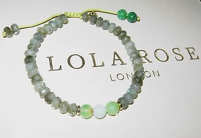 Lola Rose *stunning* Labradorite Green Adjustable Tumble Bracelet Nikki & Me Qvc • £19.99