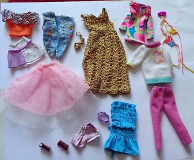 JOB LOT VINTAGE 1990s BARBIE DOLL CLOTHES: EVENING DRESS TOP FAIRY SKIRT TROUSER • £4.99