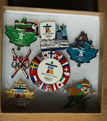 Set Of 6 Vancouver 2010 Olympic Pins Plus USA Pin • $28