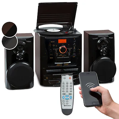 Stereo System Turntable Hifi System Record CD Player Bluetooth Speaker DAB+ USB  • £159.59