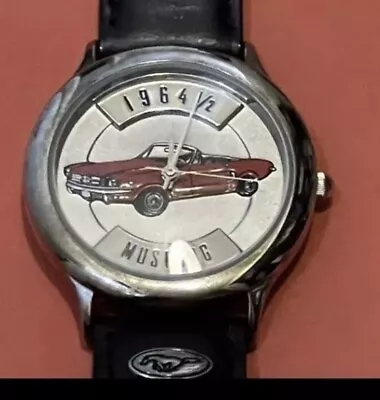 VTG Fossil Relic Ford Mustang 1964 1/2 Watch Silver Tone New Battery Works • $19.99