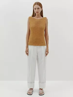 Bassike Boatneck Crochet Knit Vest Size 3 • $70