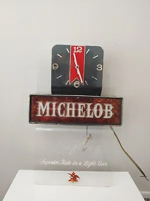 Vintage Michelob Light Beer Light Up Sign And Clock • $50