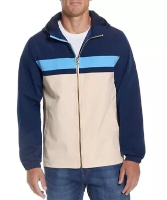 WP Weatherproof Hooded Full Zip Rain Slicker Sport Jacket Raincoat XL Color BLK • $24.95
