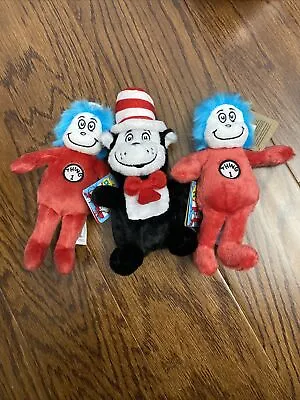 $9.99 • Buy Play Along Cat In The Hat Movie Thing 1 Thing 2 Beanie Plush