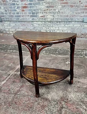 19th Century Demilune Half Round Bentwood Side Table • $1400
