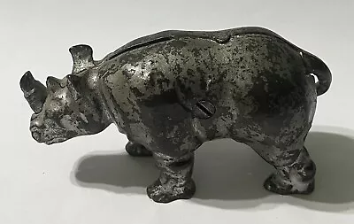 Vintage Cast Iron Rhinoceros Bank  • $45