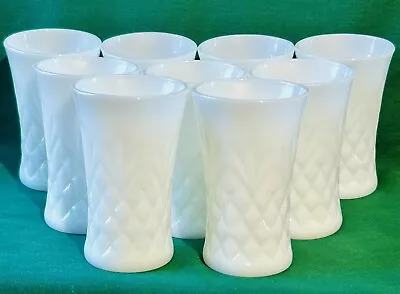 Vtg Anchor Hocking Milk Glass Tumbler White Pineapple 8 Oz. $/Each 9 Avai. Exc! • $3.49