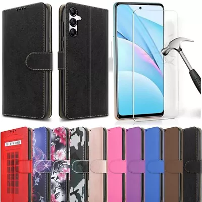 £5.95 • Buy For Samsung Galaxy A14 A34 A54 5G Case Leather Wallet Phone Cover + Screen Glass