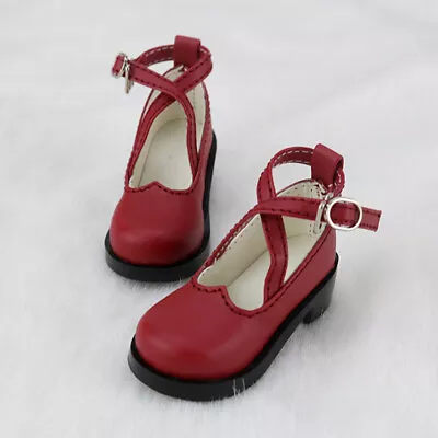 1/4 BJD Shoes MSD Dollfie Bow Red Shoes Dollmore DREAM LUTS AOD MID SOOM DOD AF • $13.44