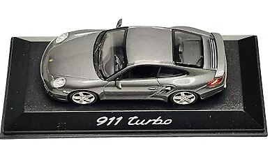 Minichamps 1/43 Porsche 911 Turbo (997) Diecast Car Dealer Edition Dk Gray • $99.99