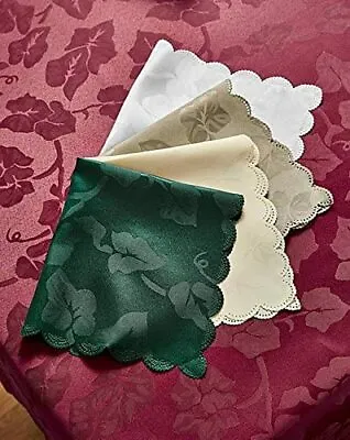 Damask TABLECLOTHS & NAPKINS Ivy Leaf Design TRADITIONAL Christmas Party  • £6.99