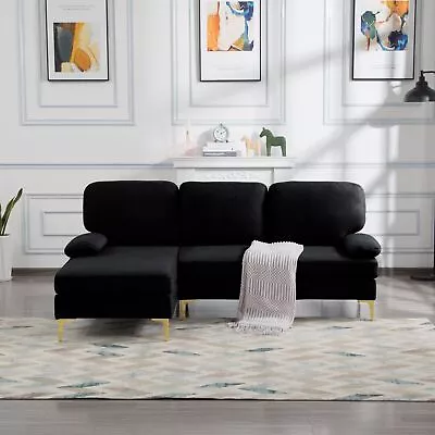 80'' Modern 3 Seaters Upholstered Left Hand Facing Sectional Chaise Couch Sofa • $356.89