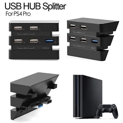$19.90 • Buy PS4 Pro USB 3.0 Adapter USB HUB Splitter Charger Host USB Expander For PS4 Pro