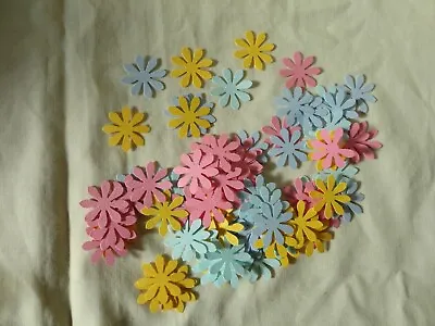 100 Hand Punched Large Daisy Embellishments • £2.10