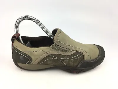 Merrell Mimosa Boulder Low Hiking Moc Loafer  Shoes Womens Size 5 US Leather • $22.49