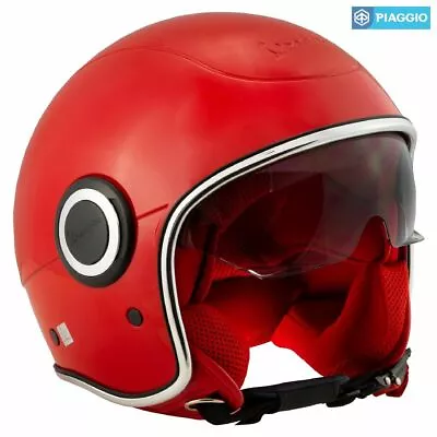 PIAGGIO PI606518S Approved Helmet Vespa VJ1 V-946 S 55-56CM Red With Visor Open • $301.53