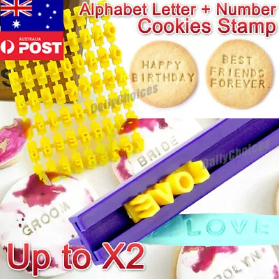 Fondant Cake Alphabet Letter Number Cookies Biscuit Stamp Mold Embosser Cutter • $5.61