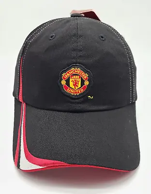 Manchester United Black Hat English Premier Soccer Futbol Adjustable Strap Back • $16.85
