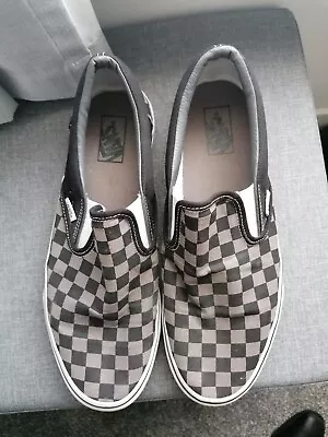 Vans Checkerboard Classic Slip On Size 11 Uk Black/grey Mens Shoes  • £37