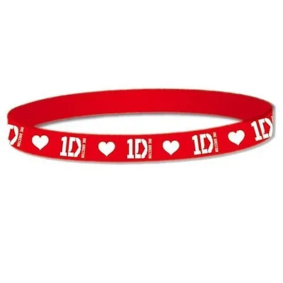 £2.75 • Buy One Direction 'Logo Red' 10 Mm Gummy Band Unisex Accessories Brand New Gift