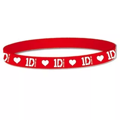 £2.75 • Buy One Direction 'Logo Red' 10 Mm Gummy Band Unisex Accessories Brand New Gift
