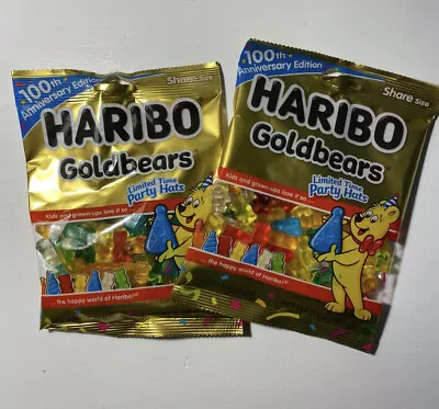 $16.99 • Buy Haribo Goldbears 100th Anniversary Limited-Time Party Hats Gummy Bears 5oz 2pk