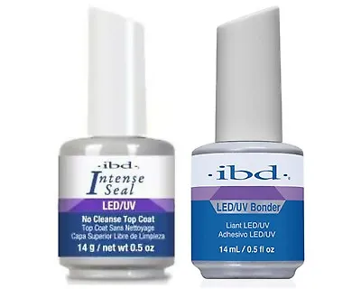 IBD - LED/UV Intense Seal (60505) & LED/UV Bonder (56844+) -Combo Pack 0.5 Oz Ea • $22.52