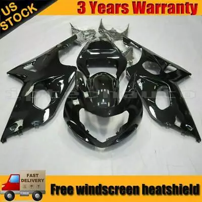 Glossy Black Fairing Kit For Suzuki GSXR1000 2001 2002 ABS Plastic Bodywork Set • $299.01